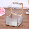 European Jewelry Storage Box Creative Clamshell Glass